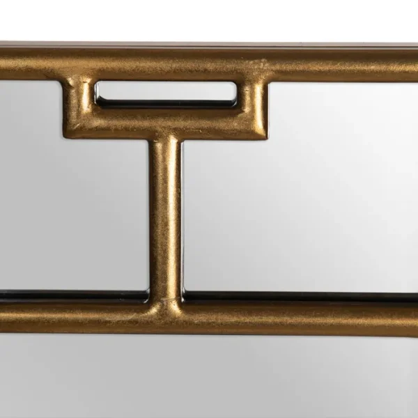 Espejo Rectangular Oro Metal