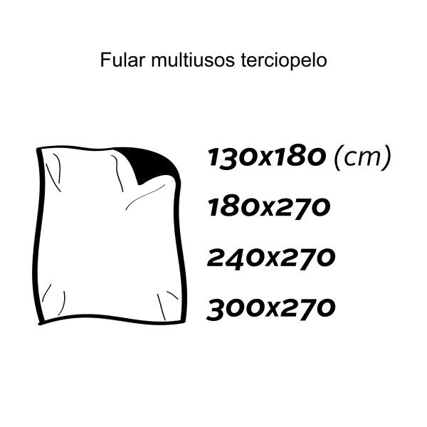 Foulard multiuso terciopelo extra suave