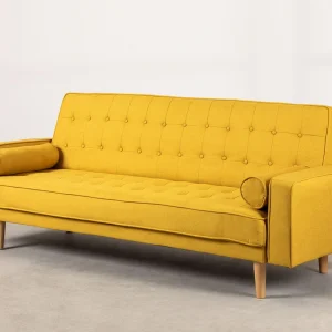 sofá cama amarillo de 3 plazas económico
