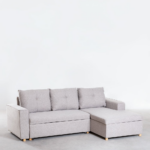 Sofá cama chaise longue de 3 plazas. Perfecto para optimizar el espacio con estilo y funcionalidad.