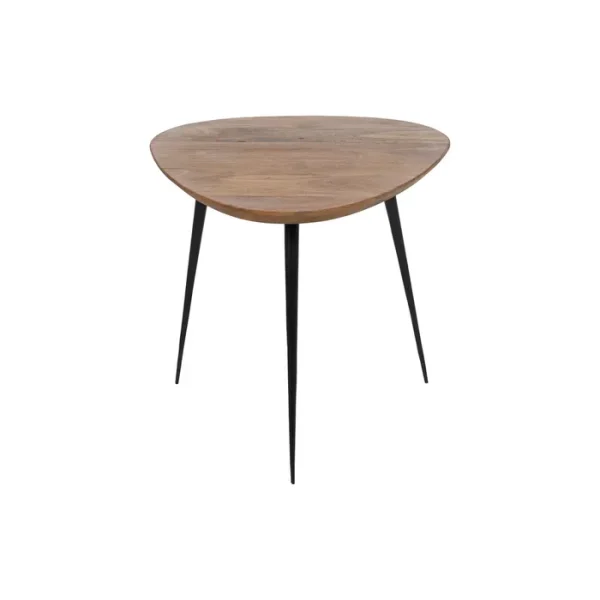 set mesa centro madera natural