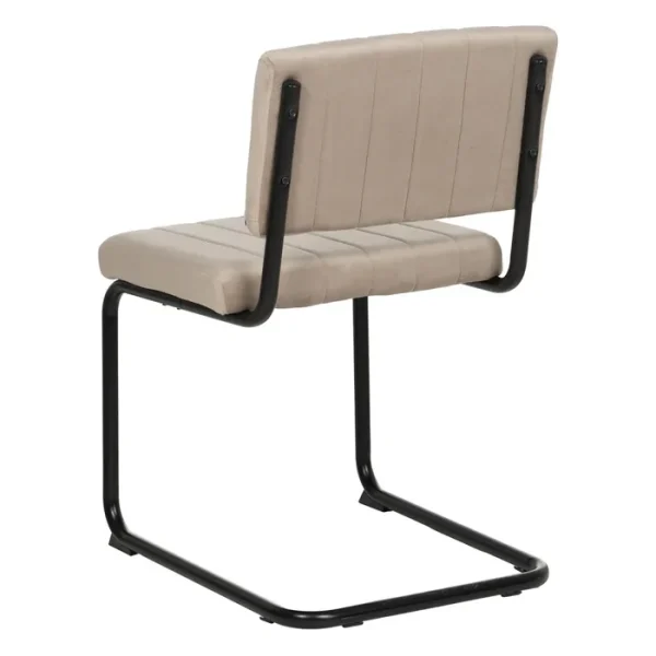 Añade un toque de estilo a tu espacio con nuestra silla beige: tejido y metal.