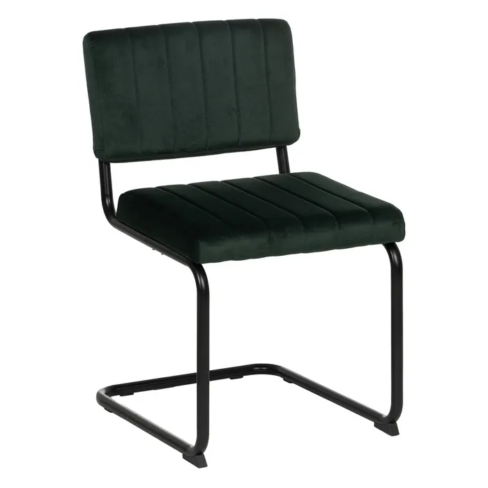 Añade un toque de estilo a tu espacio con nuestra silla verde: tejido y metal.