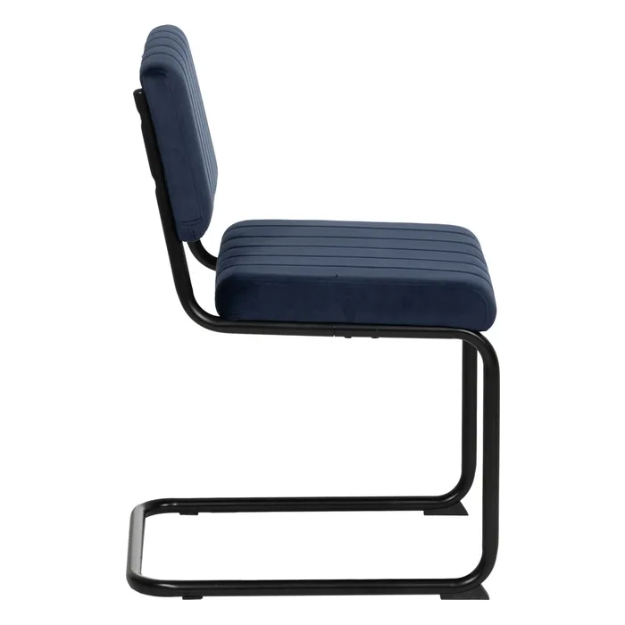 Añade un toque de estilo a tu espacio con nuestra silla azul: tejido y metal
