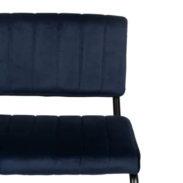 Añade un toque de estilo a tu espacio con nuestra silla azul: tejido y metal