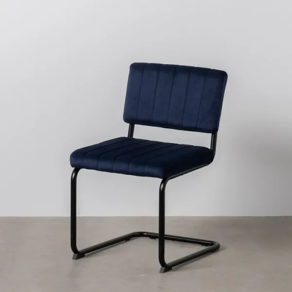 Añade un toque de estilo a tu espacio con nuestra silla azul: tejido y metal