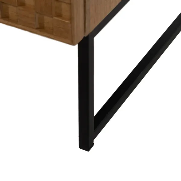 Descubre la funcionalidad y estilo con nuestra cómoda moderna: madera DM, 6 cajones y elegantes patas de metal.