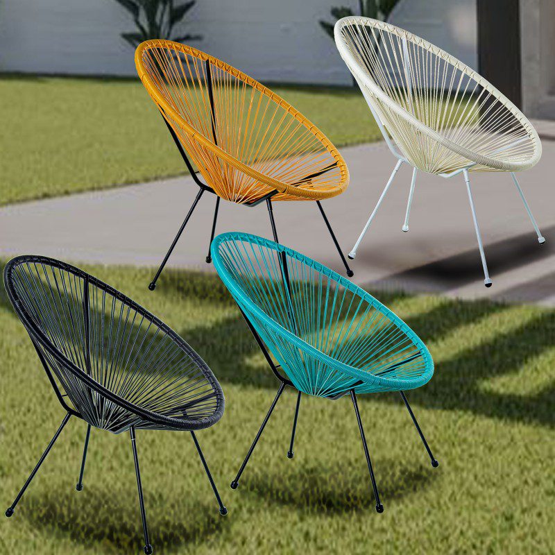 Sillas de terraza en set de 2, perfectas para jardín, disponibles en múltiples colores. Añade estilo a tus espacios exteriores.