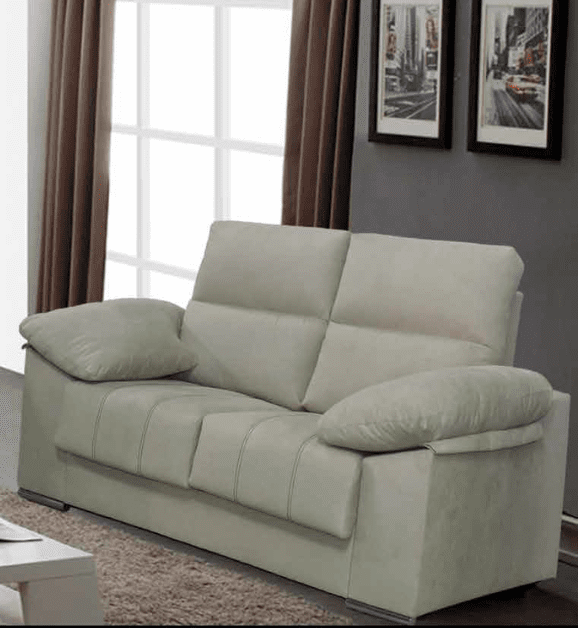 Tapizado Sofá de 3+2 plazas económico, con opción en chaiselongue, desenfundable y disponible en numerosos colores. Tapizados de fácil limpieza.