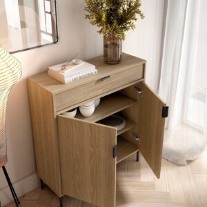 Mueble multifunción ideal para entrada o pasillo, su armazón en color roble aportan un toque atemporal y actual a tu estancia