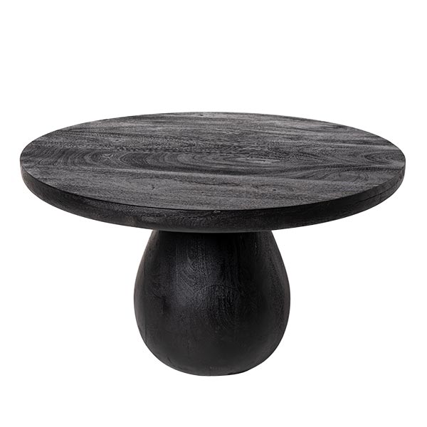 Mesa de centro negra, perfecta para un salón con estilo minimalista y contemporáneo. Diseño elegante y versátil.