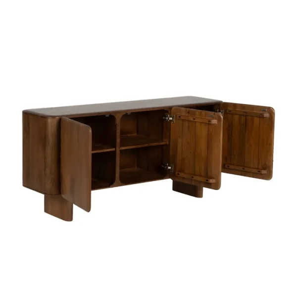 Mueble de la colección NOSY BE en madera natural con almacenamiento, disponible en Artisa