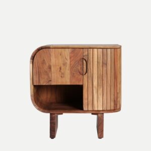 Mueble de la colección Kodu Home en madera natural, con diseño elegante y detalles curvados, ideal para agregar un toque cálido y moderno a cualquier ambiente