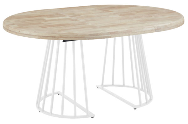 Mesa redonda extensible en 3 medidas, ideal para cualquier espacio. Disponible en dos colores: base blanca o negra combinada con una tapa de madera de estilo contemporáneo. Perfecta para reuniones familiares y ambientes versátiles.