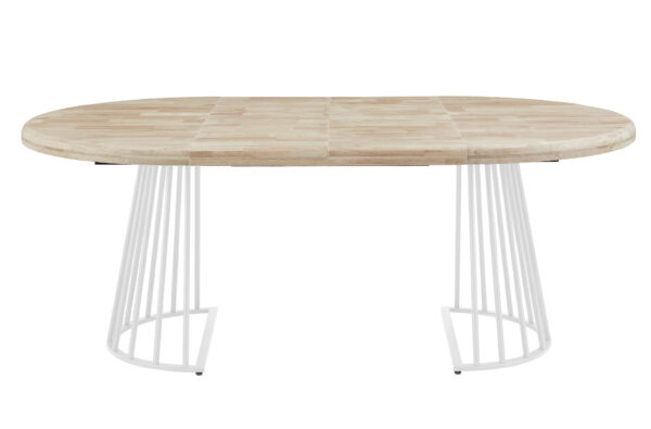 Mesa redonda extensible en 3 medidas, ideal para cualquier espacio. Disponible en dos colores: base blanca o negra combinada con una tapa de madera de estilo contemporáneo. Perfecta para reuniones familiares y ambientes versátiles.